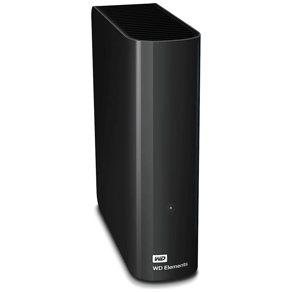 A large main feature product image of WD Elements External HDD - 14TB Black 