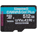 A product image of Kingston Canvas Go! Plus MicroSD 512GB