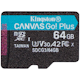 A small tile product image of Kingston Canvas Go! Plus MicroSD 64GB