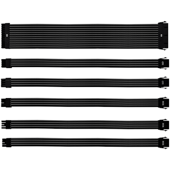 Product image of Cooler Master Black Sleeved ATX Extension Cable Kit - Click for product page of Cooler Master Black Sleeved ATX Extension Cable Kit