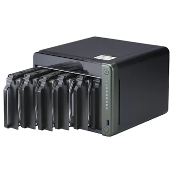 Product image of QNAP TS-653D 2.0Ghz 4GB 6 Bay NAS Enclosure - Click for product page of QNAP TS-653D 2.0Ghz 4GB 6 Bay NAS Enclosure