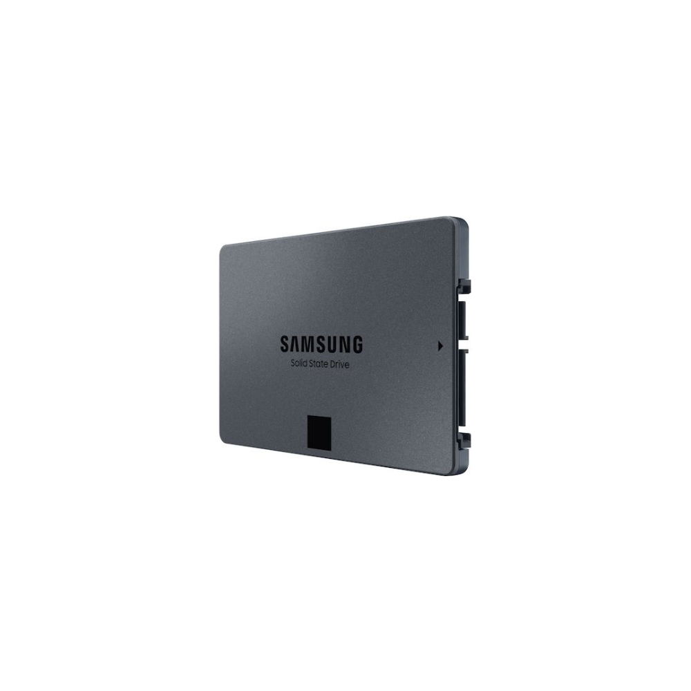 A large main feature product image of Samsung 870 QVO SATA III 2.5" SSD - 4TB