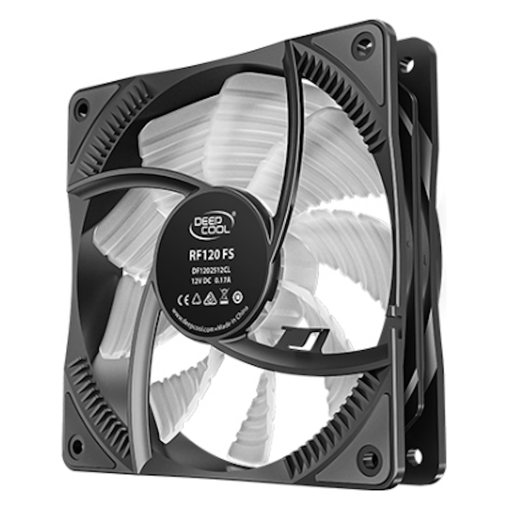 A large main feature product image of DeepCool RF120 FS 3 in 1 120mm Case Fan Pack