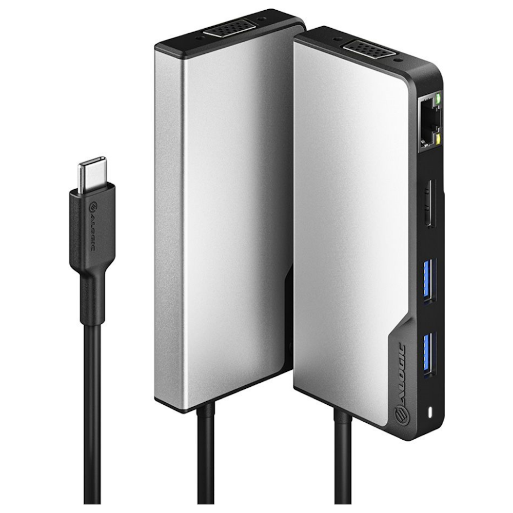 A large main feature product image of ALOGIC USB-C Fusion MAX 6-in-1 Hub