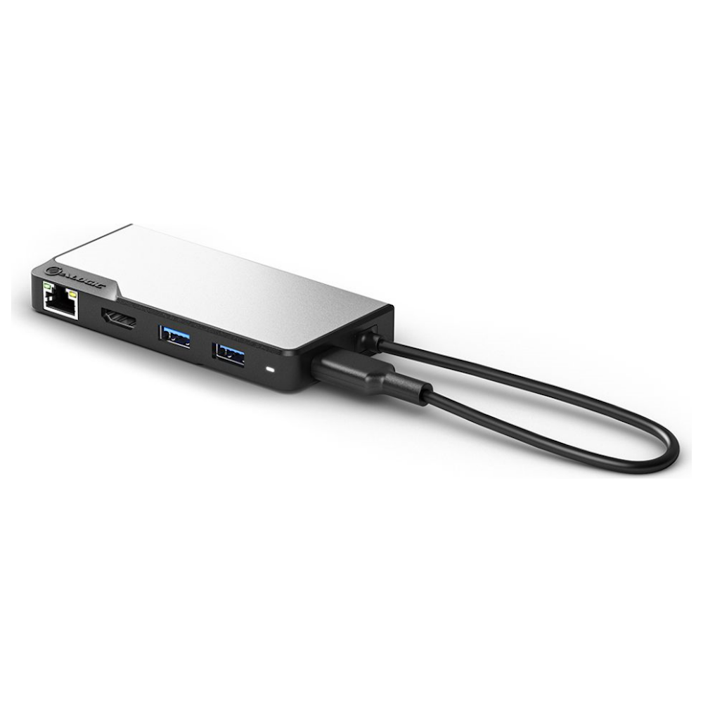 A large main feature product image of ALOGIC USB-C Fusion MAX 6-in-1 Hub