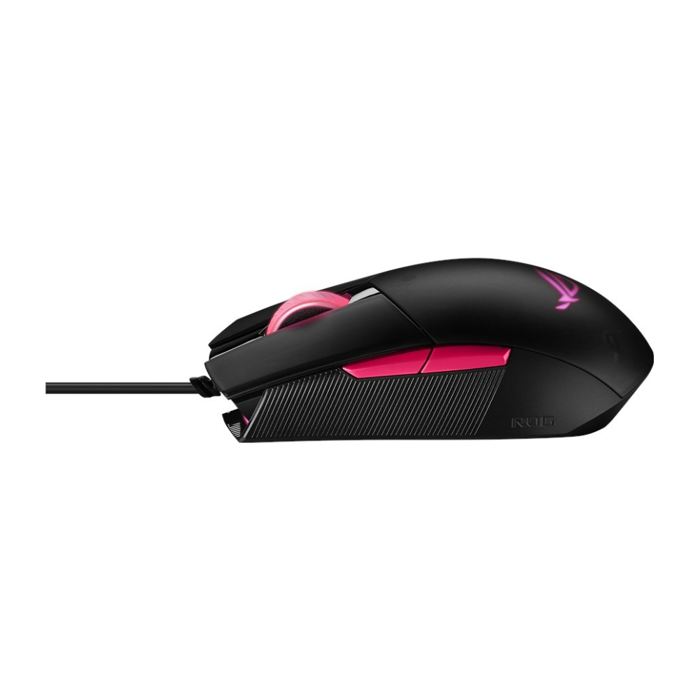 A large main feature product image of ASUS ROG STRIX Impact II Ambidextrous Lightweight Gaming Mouse - Electro Punk