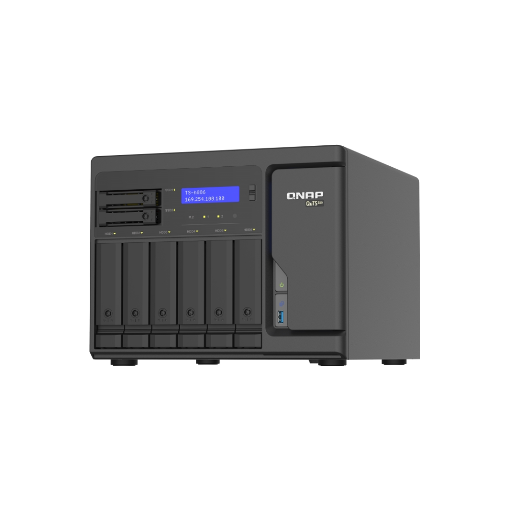 A large main feature product image of QNAP TS-H886 2.6Ghz Xeon 16GB 8 Bay NAS Enclosure