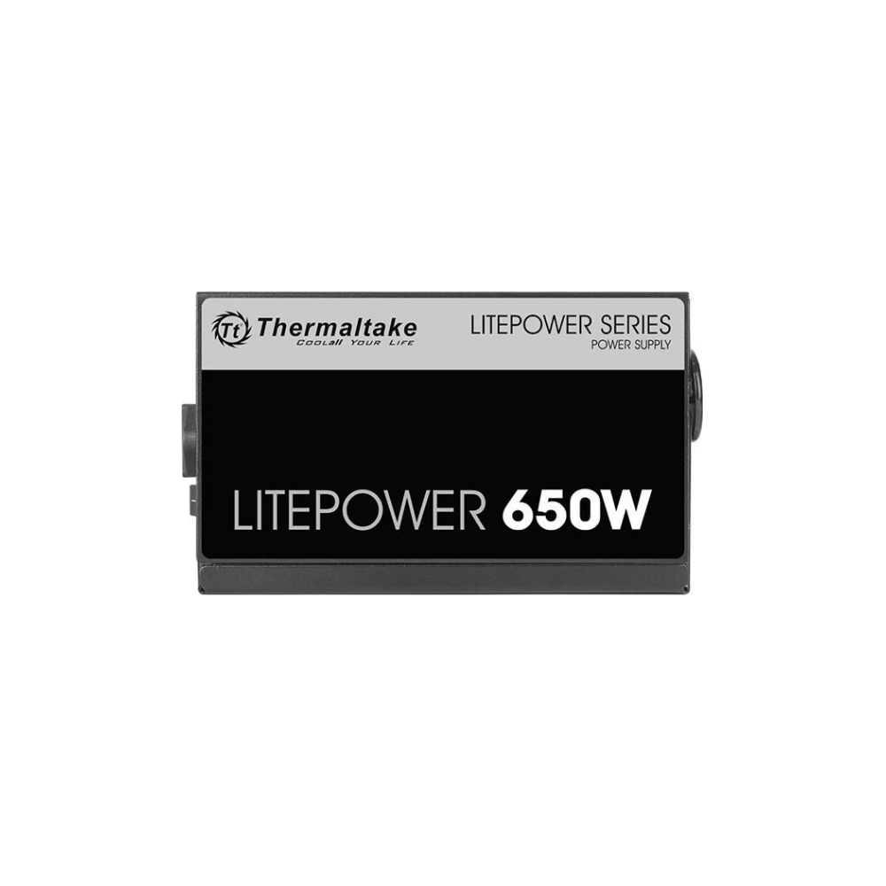 A large main feature product image of Thermaltake Litepower GEN2 650W White ATX PSU