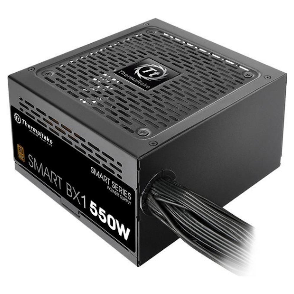A large main feature product image of Thermaltake Smart BX1 - 550W 80PLUS Bronze ATX PSU