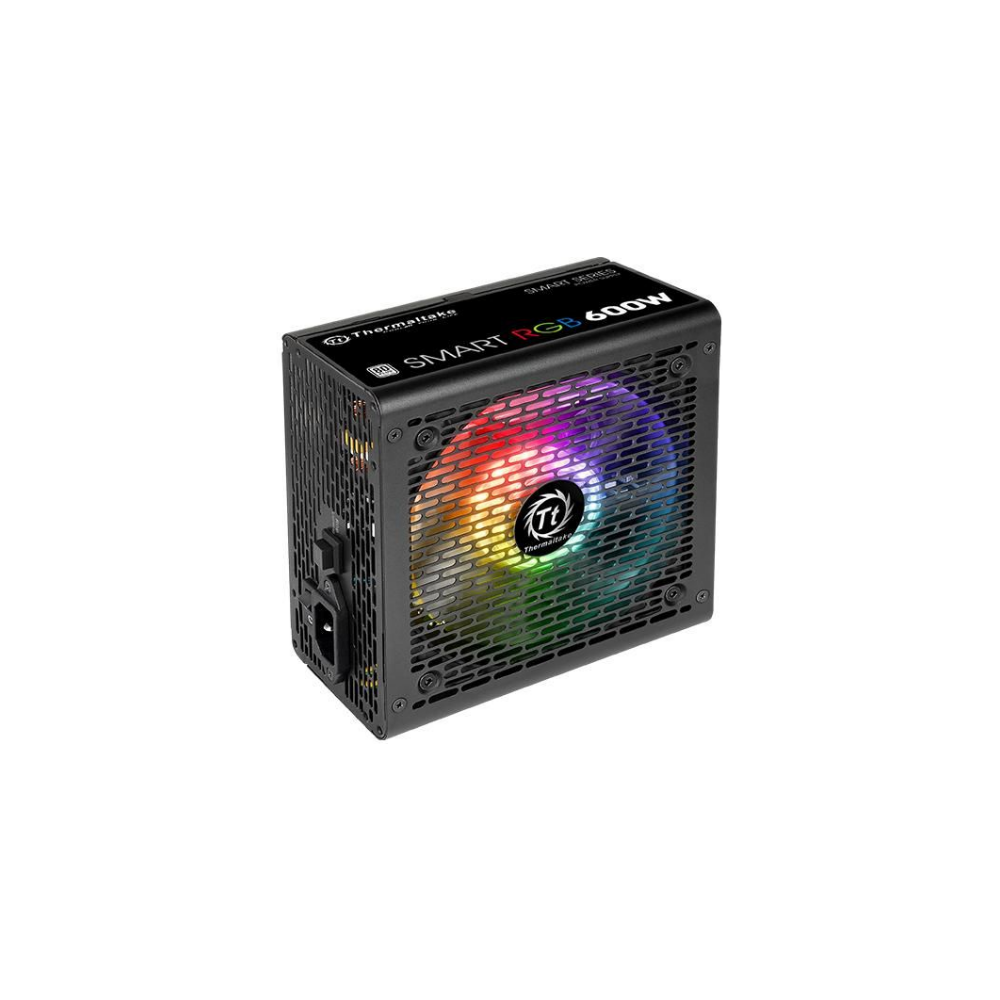 A large main feature product image of Thermaltake Smart RGB - 600W White ATX PSU