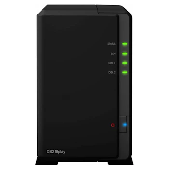 Product image of Synology DiskStation DS218Play Celeron Dual Core 1.4GHz 1GB 2 Bay NAS Enclosure - Click for product page of Synology DiskStation DS218Play Celeron Dual Core 1.4GHz 1GB 2 Bay NAS Enclosure