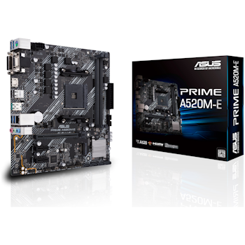 Product image of ASUS PRIME A520M-E AM4 mATX Desktop Motherboard - Click for product page of ASUS PRIME A520M-E AM4 mATX Desktop Motherboard