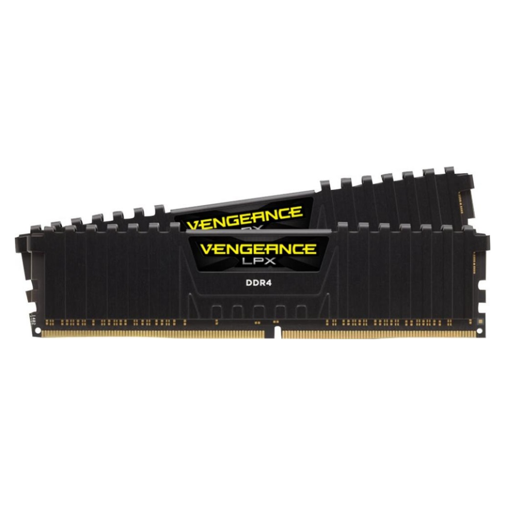 A large main feature product image of Corsair 16GB Kit (2x8GB) DDR4 Vengeance LPX C16 2666MHz Ryzen Optimized - Black