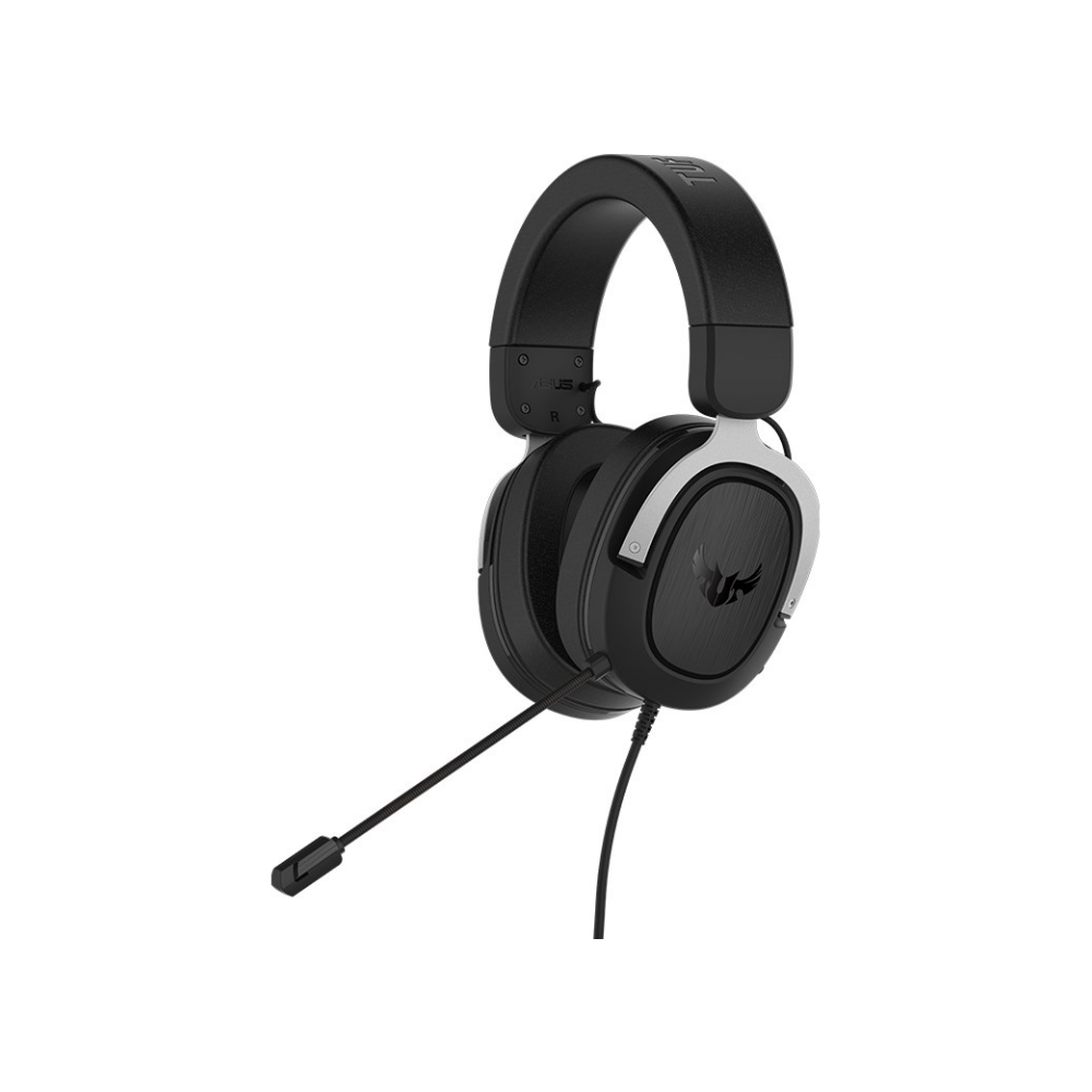 A large main feature product image of ASUS TUF H3 Gaming Headset - Silver