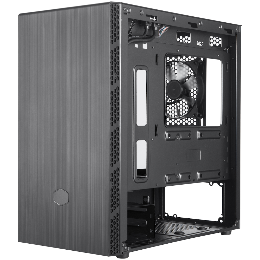 A large main feature product image of Cooler Master MasterBox MB400L mATX Case