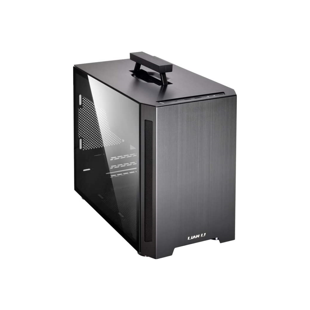 A large main feature product image of Lian-Li PC-TU150 Mini ITX Case w/Tempered Glass Side Panel - Black