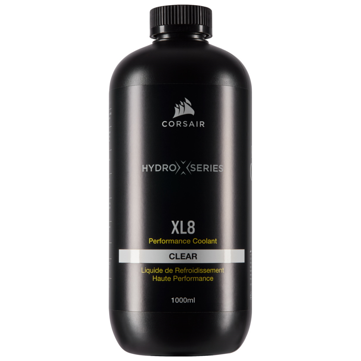 A large main feature product image of Corsair Hydro X Series XL8 Performance Coolant 1L - Clear