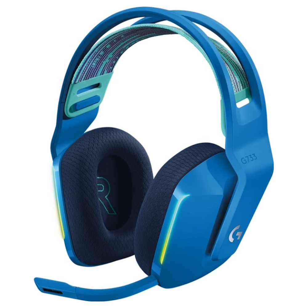 A large main feature product image of Logitech G733 LIGHTSPEED Wireless Headset - Blue