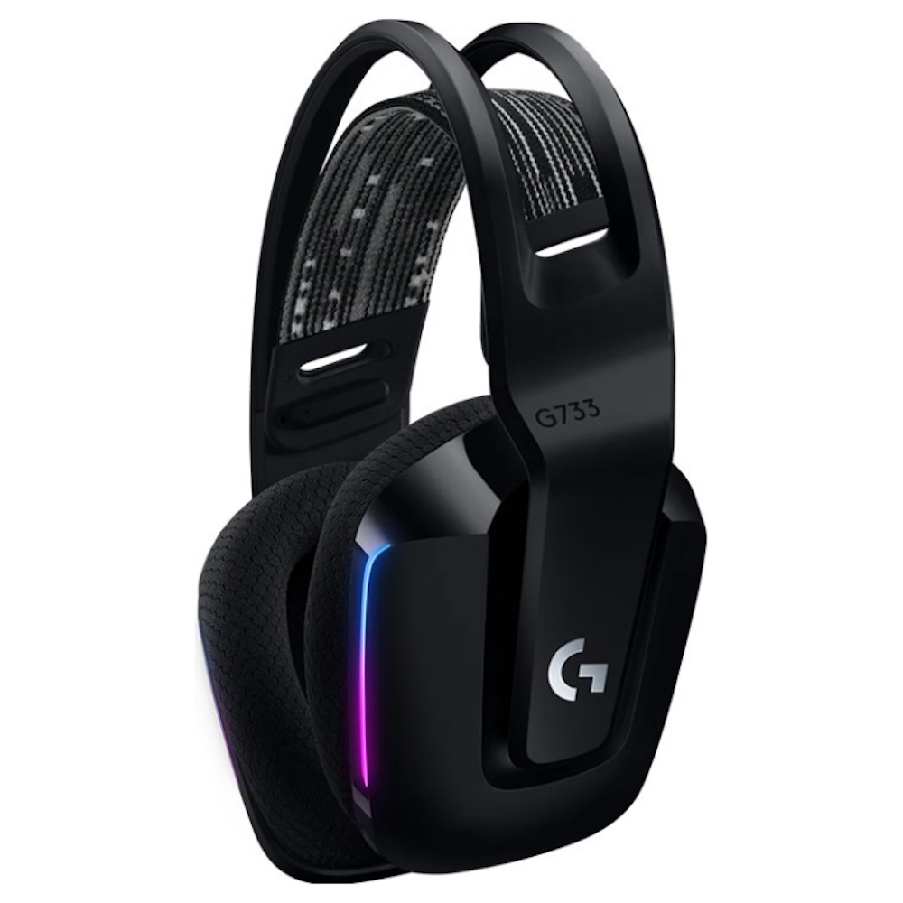 A large main feature product image of Logitech G733 LIGHTSPEED Wireless Headset - Black