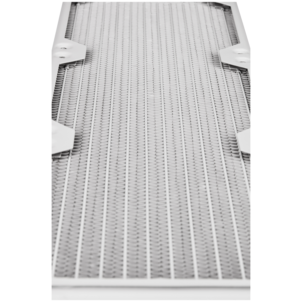 A large main feature product image of Corsair Hydro X Series XR5 360mm Water Cooling Radiator — White