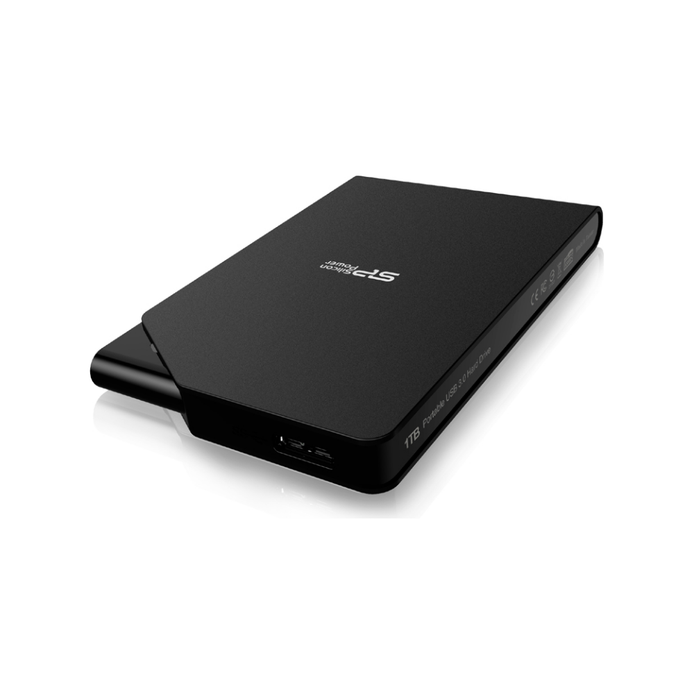 A large main feature product image of Silicon Power Stream S03 2TB USB 3.2 Gen 1 External Hard Drive - Black