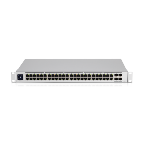 A large main feature product image of Ubiquiti UniFi Pro 48-Port 1GbE Layer 3 Managed Switch