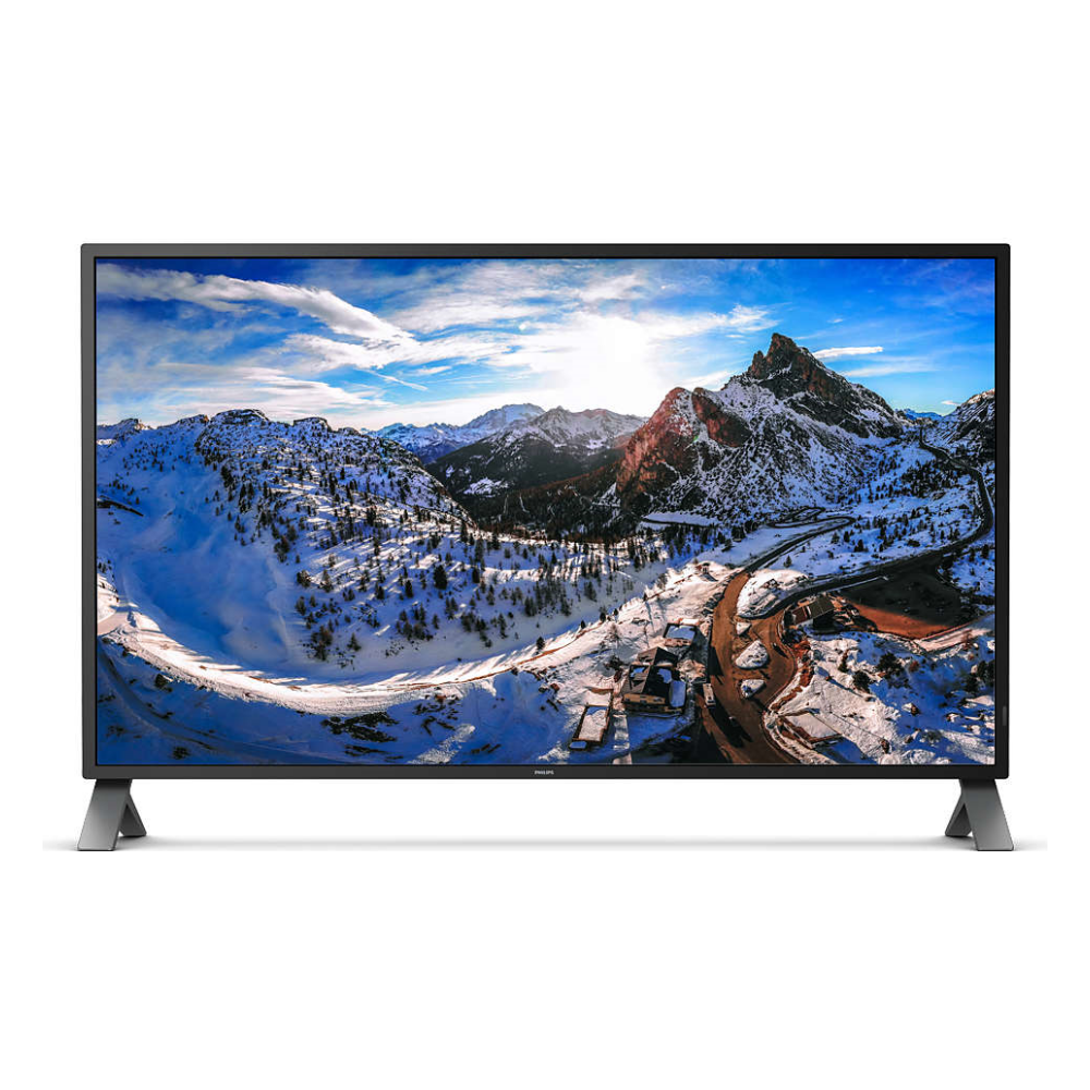 A large main feature product image of Philips 438P1 - 42.5" UHD 60Hz IPS Monitor