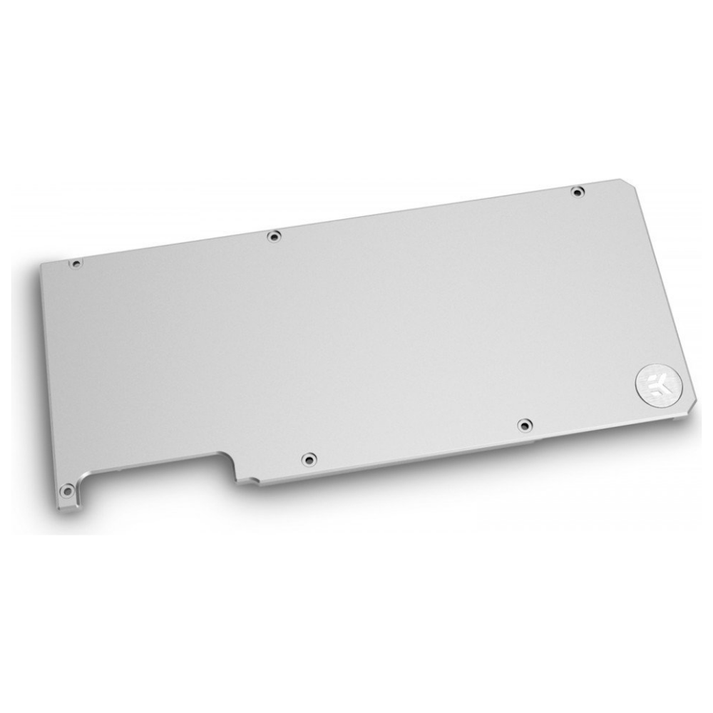 A large main feature product image of EK Quantum Vector Trinity RTX 3080/3090 Backplate - Nickel