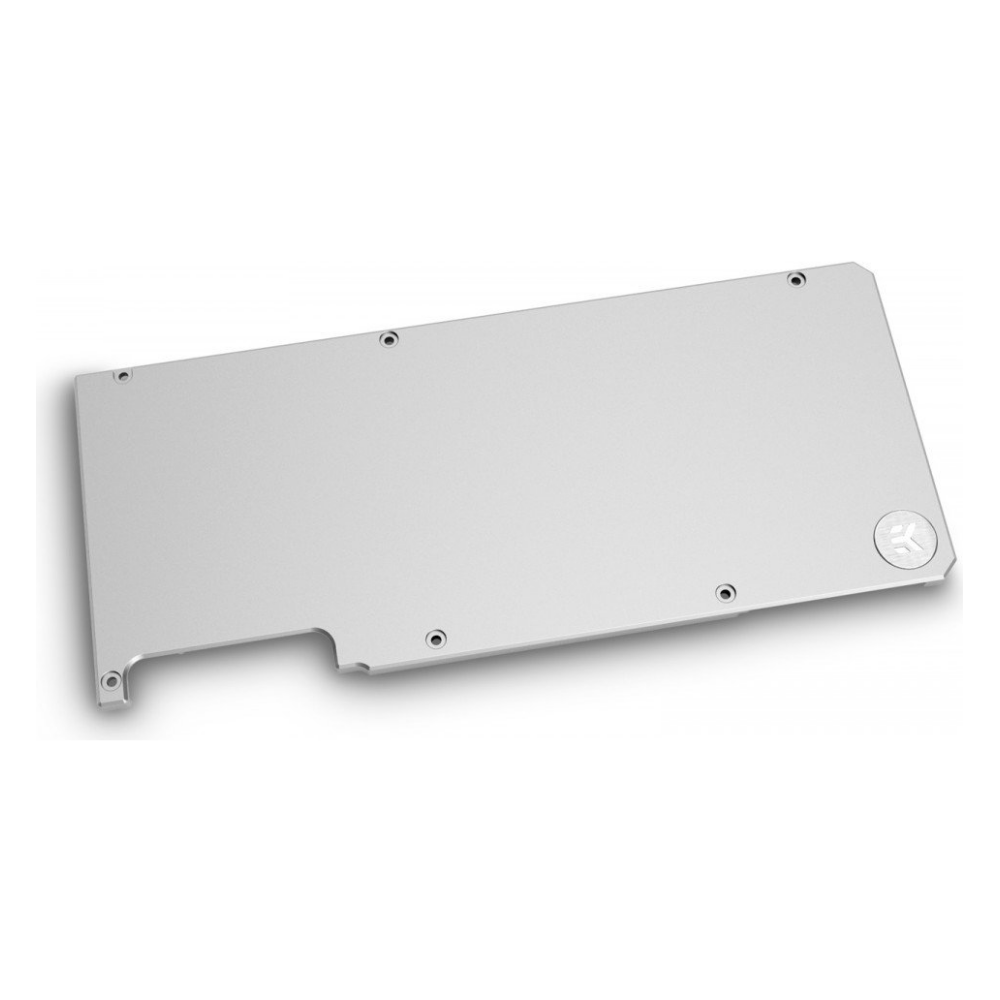 A large main feature product image of EK Quantum Vector Trinity RTX 3080/3090 Backplate - Nickel