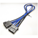 A product image of GamerChief Molex Power 45cm Sleeved Extension Cable (Black/Blue)