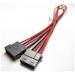 A product image of GamerChief Molex Power 45cm Sleeved Extension Cable (Black/Red)