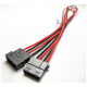 A small tile product image of GamerChief Molex Power 45cm Sleeved Extension Cable (Black/Red)
