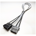 A product image of GamerChief Molex Power 45cm Sleeved Extension Cable (Black/White)
