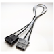 A small tile product image of GamerChief Molex Power 45cm Sleeved Extension Cable (Black/White)
