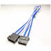 A product image of GamerChief Molex Power 45cm Sleeved Extension Cable (White/Blue)
