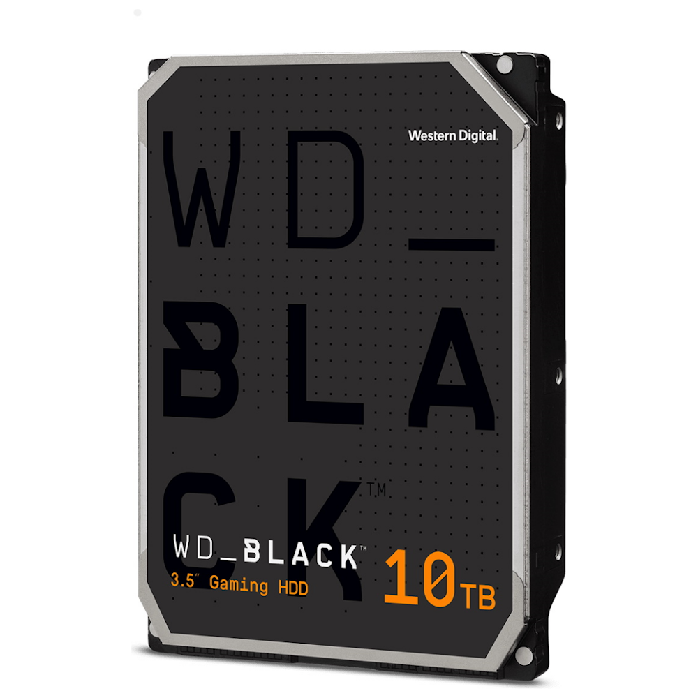 A large main feature product image of WD_BLACK 3.5" Gaming HDD - 10TB 256MB