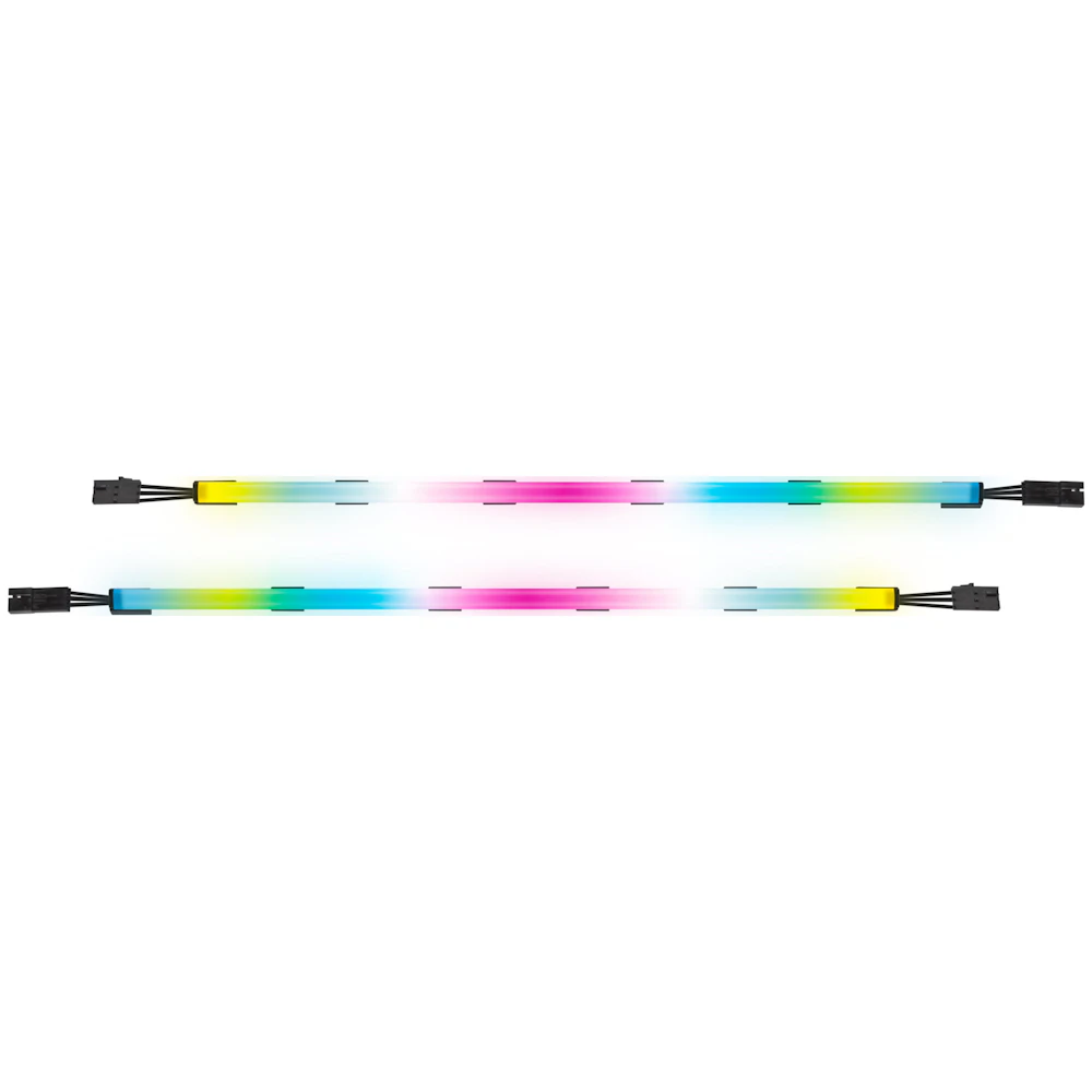 A large main feature product image of Corsair LS100 Smart Lighting Strips Expansion Kit 350mm