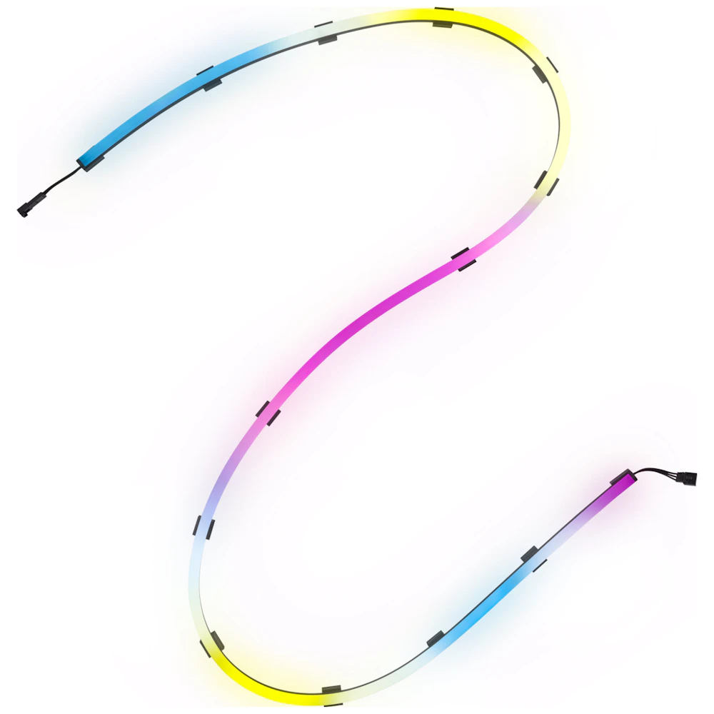 A large main feature product image of Corsair LS100 Smart Lighting Strip Expansion Kit 1.4M
