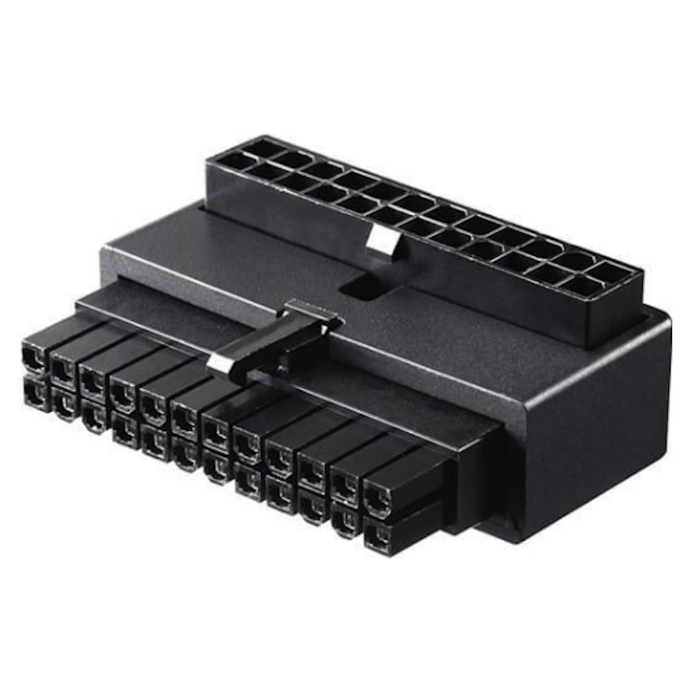 A large main feature product image of GamerChief 24-Pin ATX 90 Degree Adapter Black