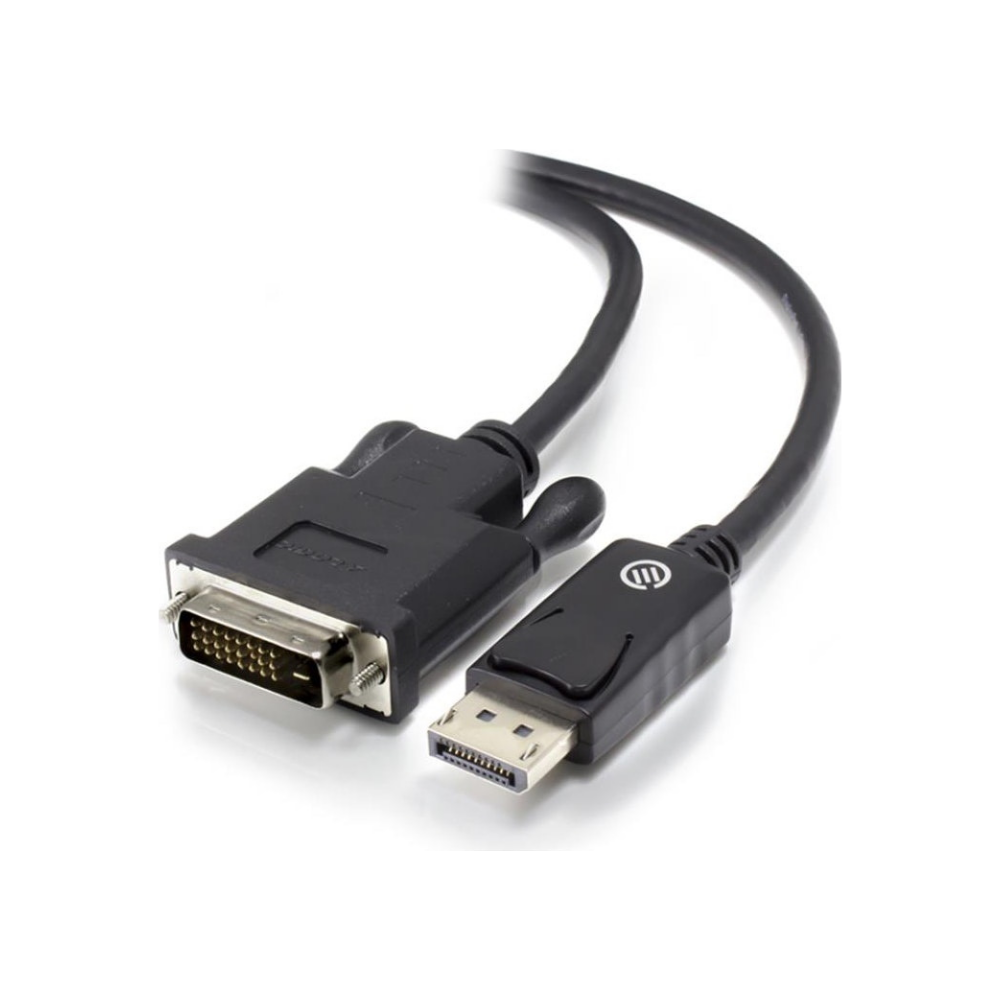 A large main feature product image of ALOGIC Elements ACTIVE 1m DisplayPort to DVI-D Cable with 4K Support - Male to Male