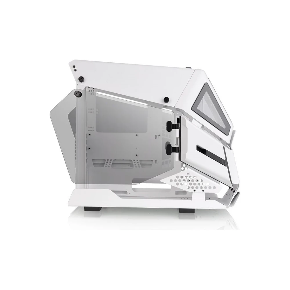 A large main feature product image of Thermaltake AH T200 Tempered Glass Micro Case Snow Edition
