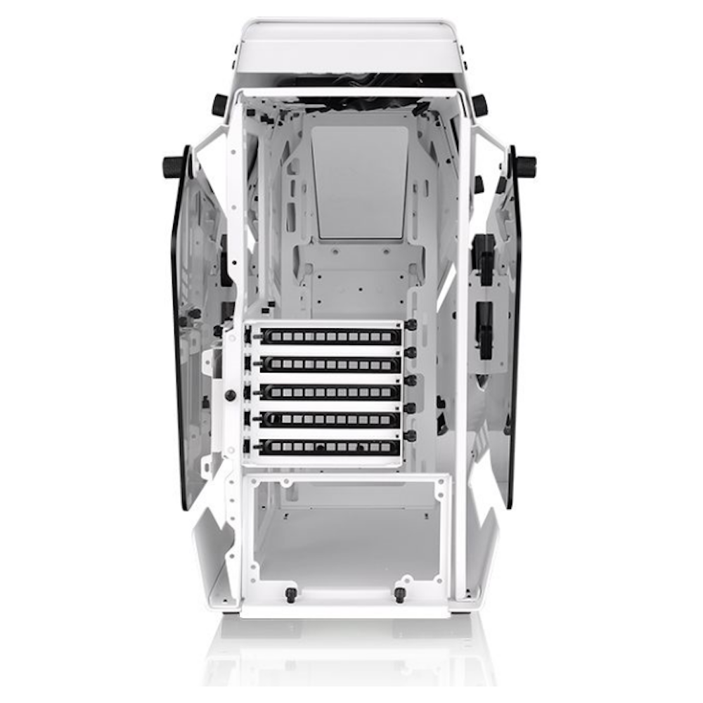 A large main feature product image of Thermaltake AH T200 TG - Micro Tower Case (Snow)