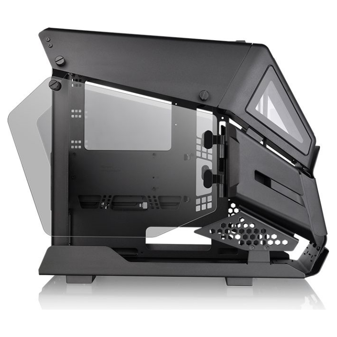 A large main feature product image of Thermaltake AH T200 Tempered Glass Micro Case Black Edition 