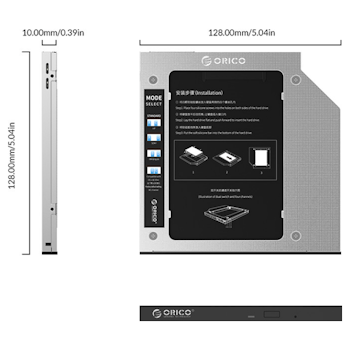 Product image of ORICO Hard Drive / SSD Caddy For Laptop Optical Bay - Click for product page of ORICO Hard Drive / SSD Caddy For Laptop Optical Bay
