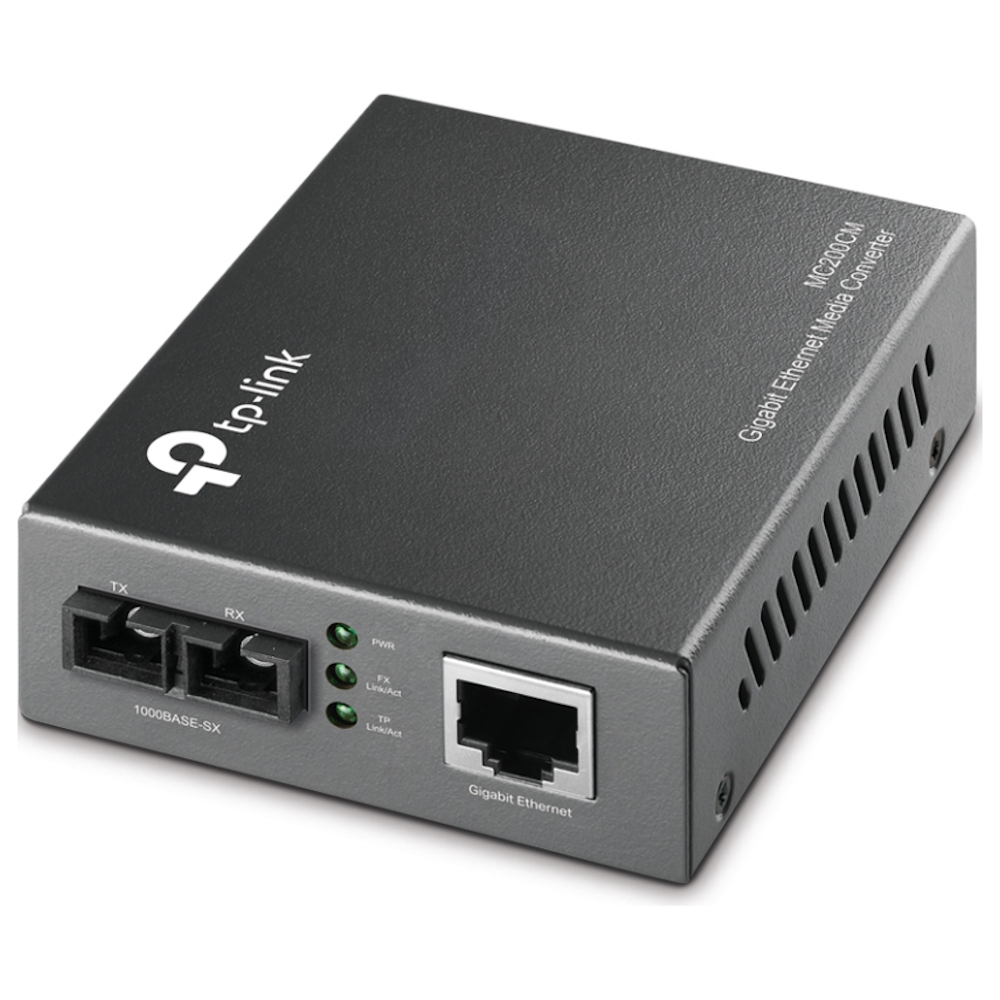 A large main feature product image of TP-Link MC200CM - Gigabit Multi-Mode Media Converter