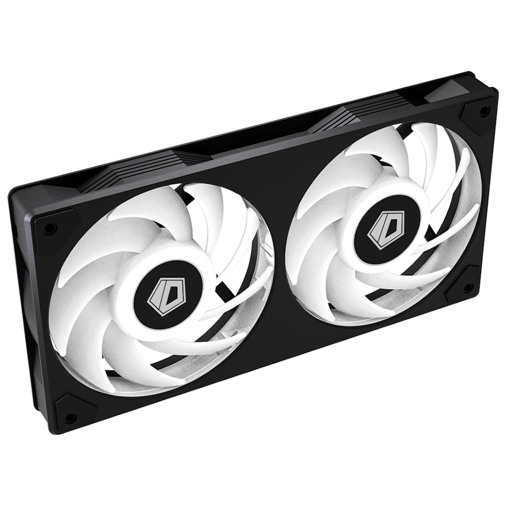 A large main feature product image of ID-COOLING IceFan 240 ARGB 2-in-1 Cooling Fan - Black