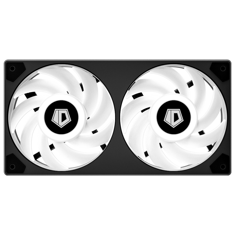 A large main feature product image of ID-COOLING IceFan 240 ARGB 2-in-1 Cooling Fan - Black