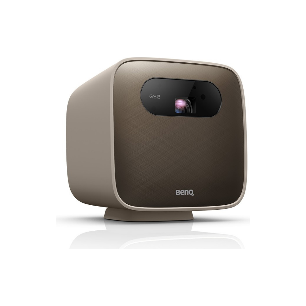 A large main feature product image of BenQ GS2 Wireless Portable LED Projector