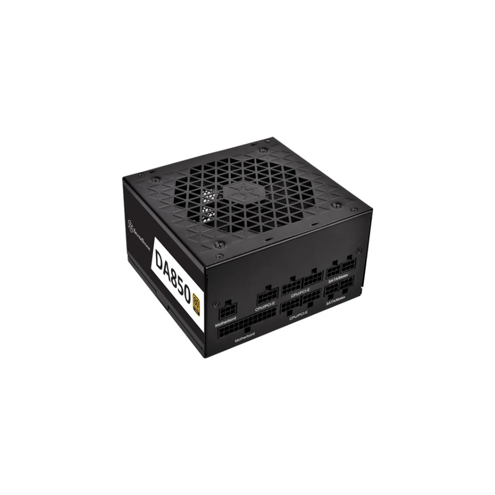 A large main feature product image of SilverStone Decathlon 850W Gold ATX Modular PSU