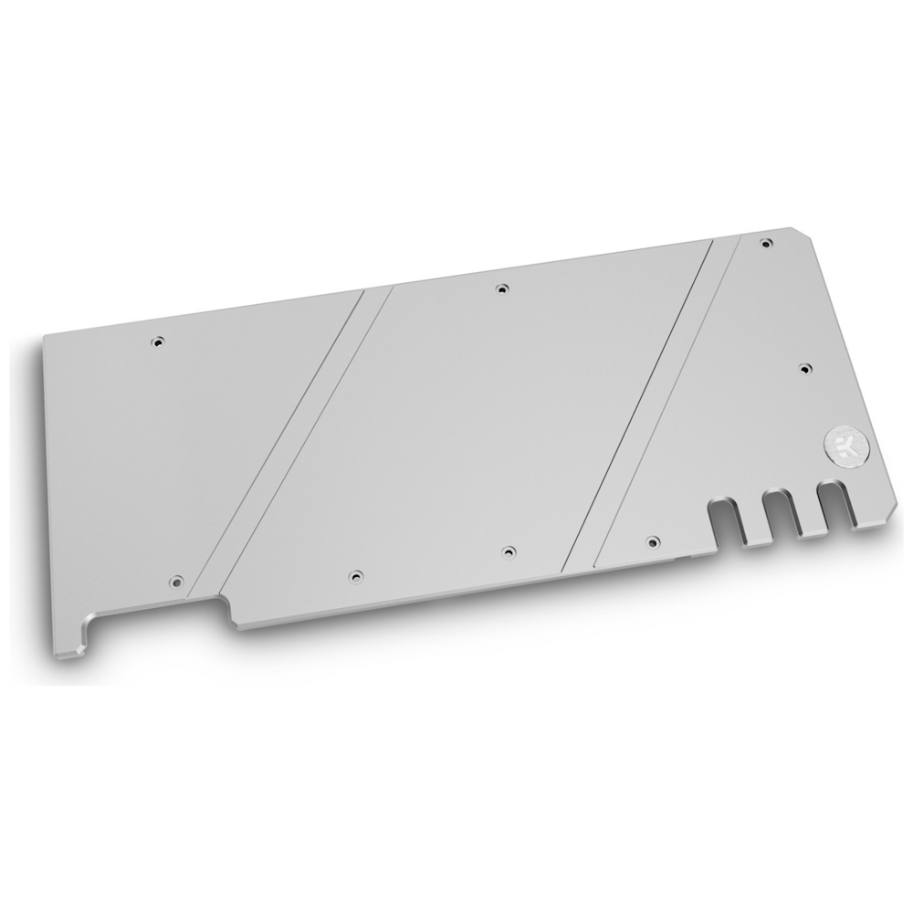 A large main feature product image of EK Quantum Vector Trio RTX 3080/3090 Backplate - Nickel